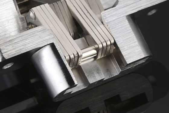Bisagras de puerta pesadas invisibles de electrochapado, bisagras resistentes ajustables de 180 grados